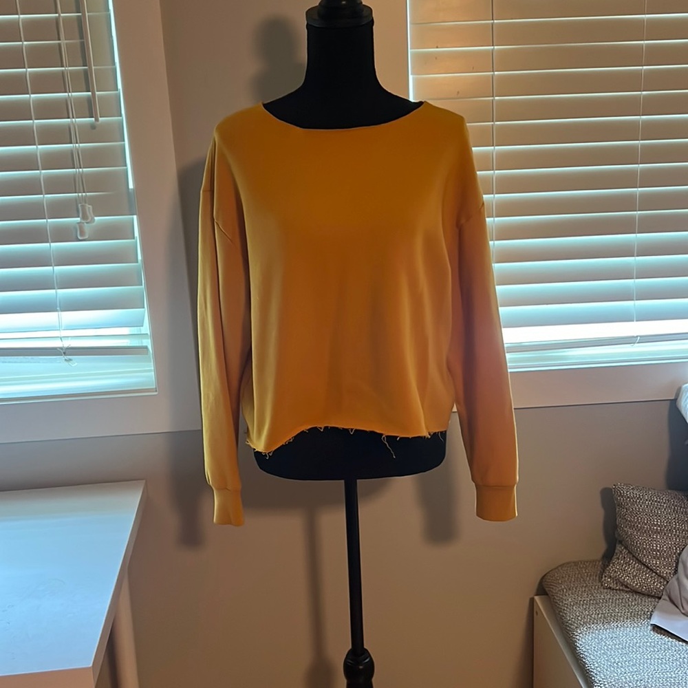 Mustard yellow long sleeve shirt